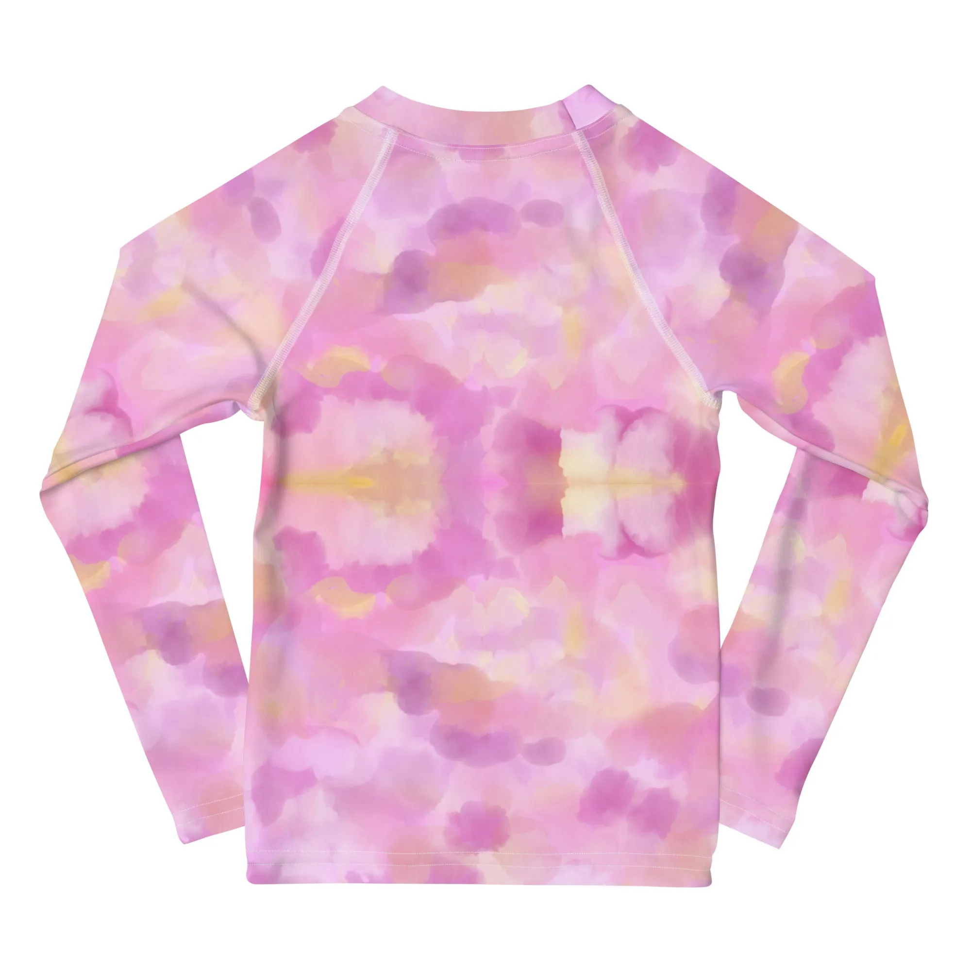 Kids Pink Rash Guard w/ Party Dog