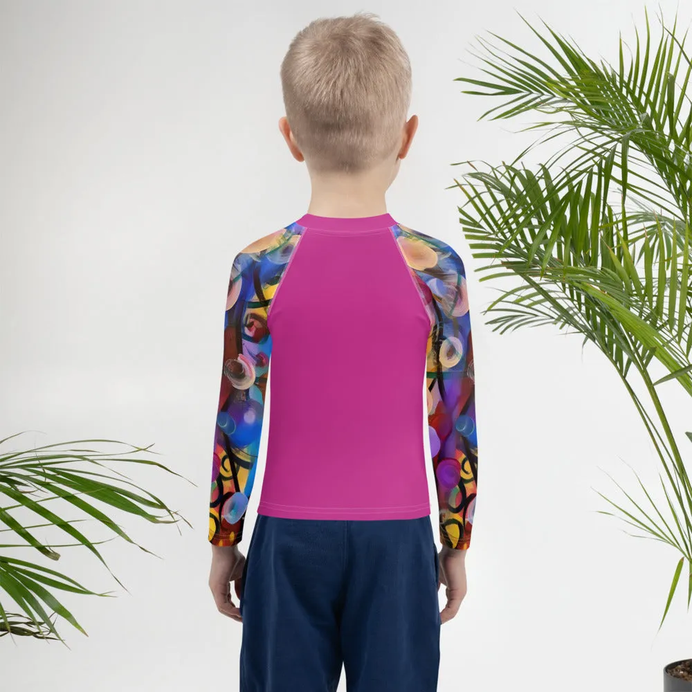 Kids Rash Guard Pink with "Breeze" Arms