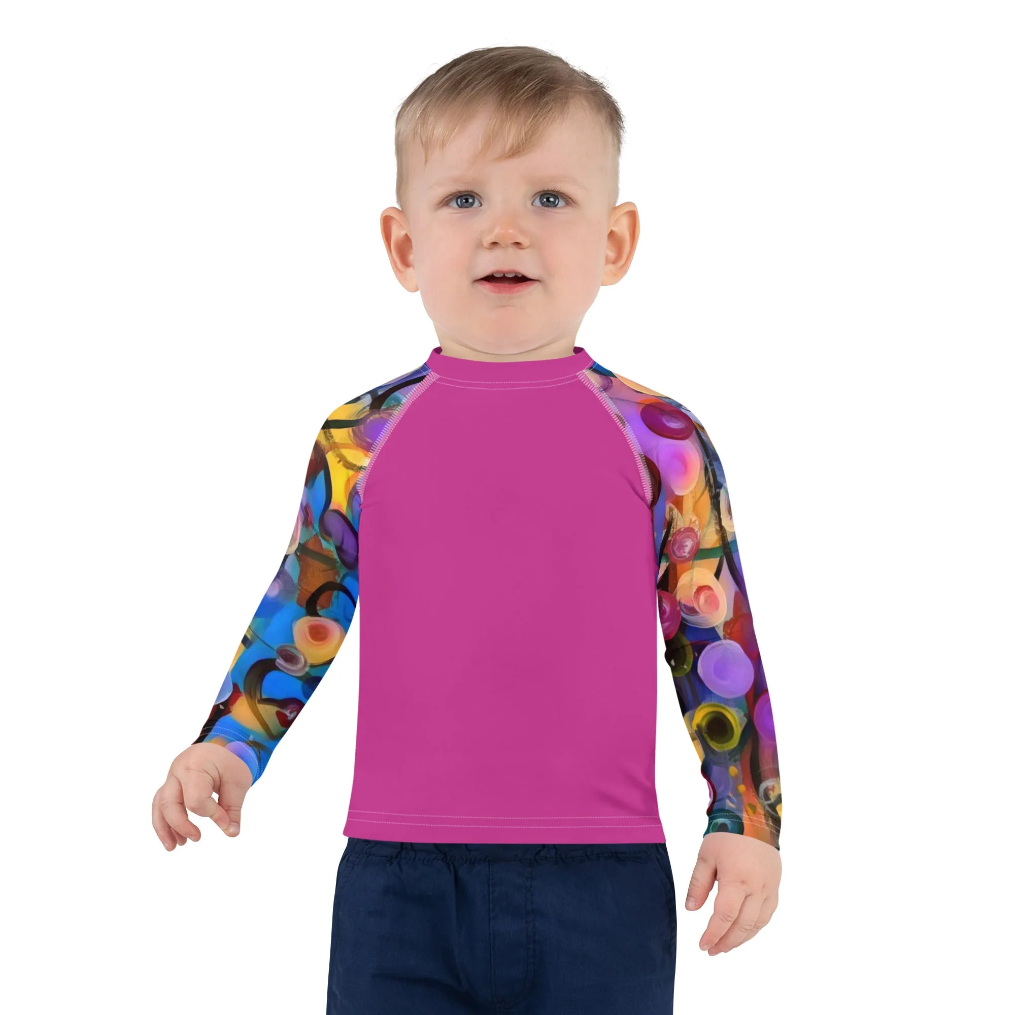 Kids Rash Guard Pink with "Breeze" Arms