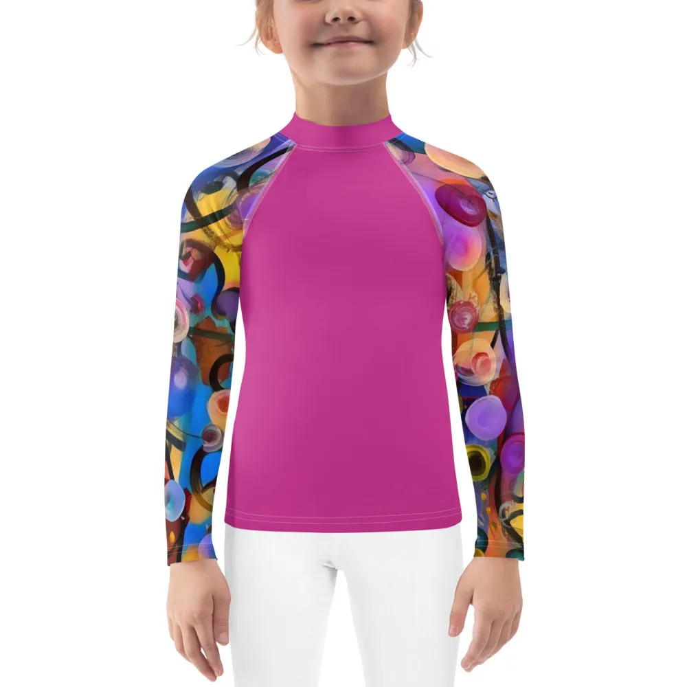 Kids Rash Guard Pink with "Breeze" Arms