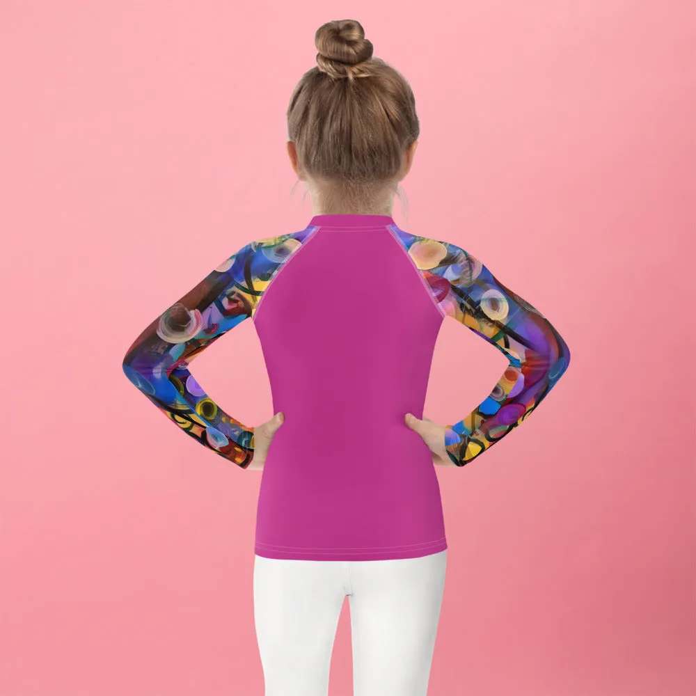Kids Rash Guard Pink with "Breeze" Arms