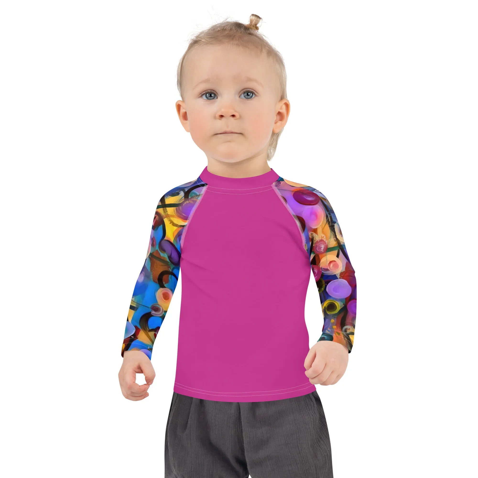 Kids Rash Guard Pink with "Breeze" Arms