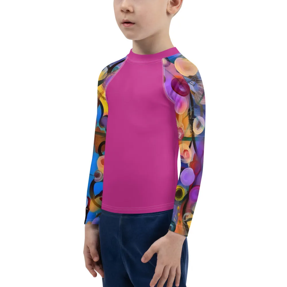 Kids Rash Guard Pink with "Breeze" Arms