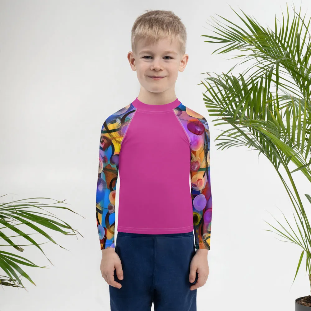 Kids Rash Guard Pink with "Breeze" Arms