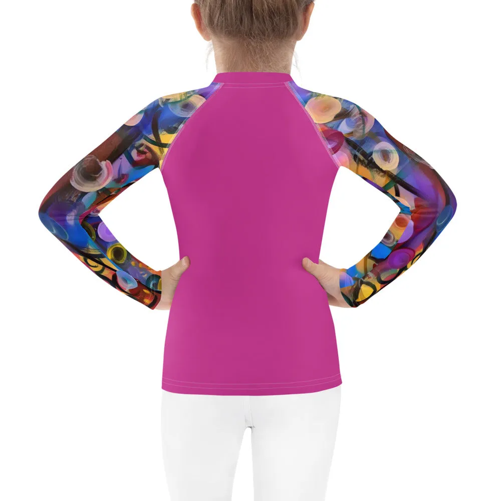 Kids Rash Guard Pink with "Breeze" Arms