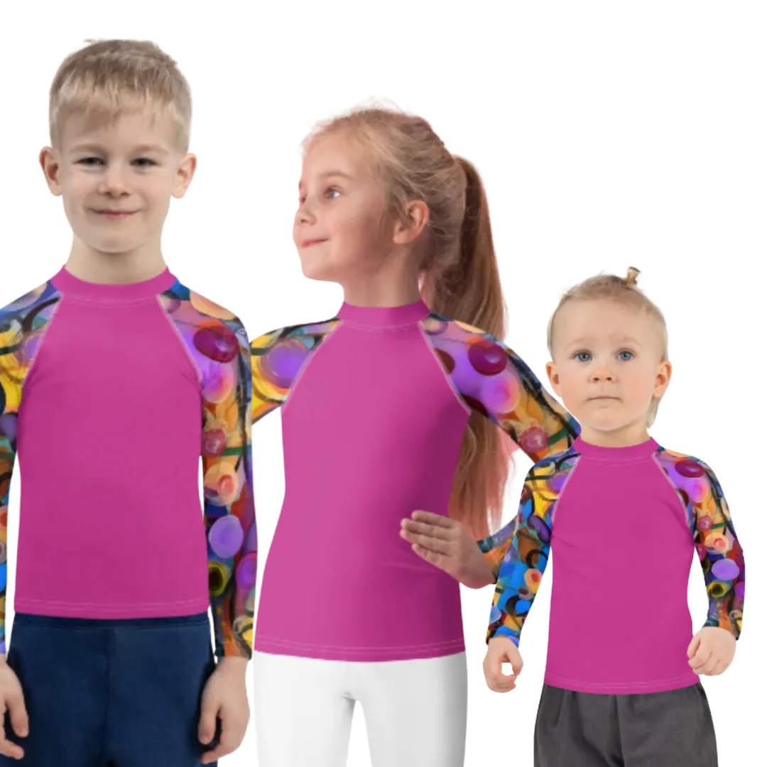 Kids Rash Guard Pink with "Breeze" Arms
