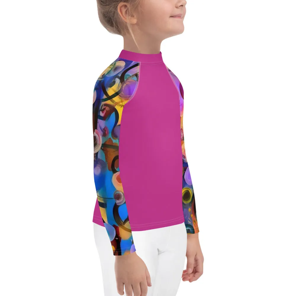 Kids Rash Guard Pink with "Breeze" Arms
