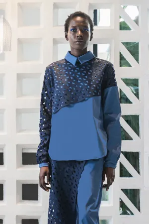 Kirigami shirt bicolor