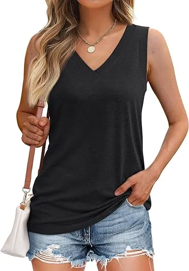 KISSMODA Women V Neck Tank Top