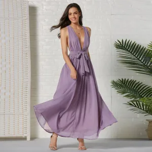 KittenAlarm - Sexy Women Fashion Maxi Long Multiway Bridesmaids Bow waist Party Dresses Robe Longue Femme