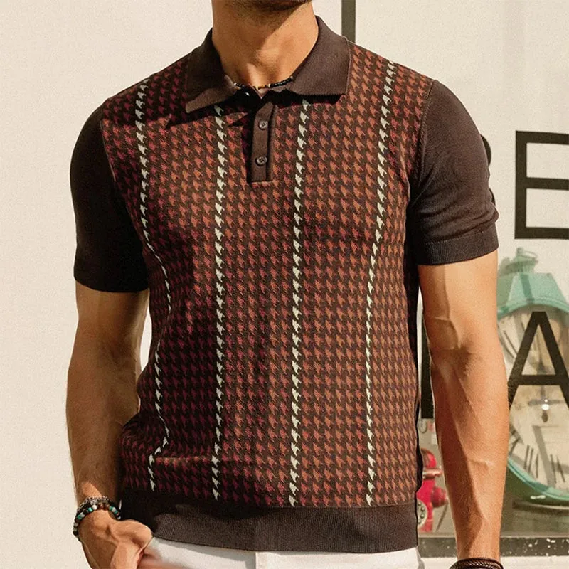 Klassisches Herren-Strick-Polohemd von Vintage Flair