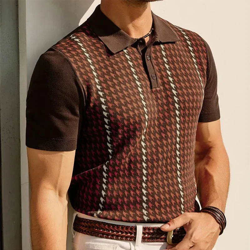 Klassisches Herren-Strick-Polohemd von Vintage Flair