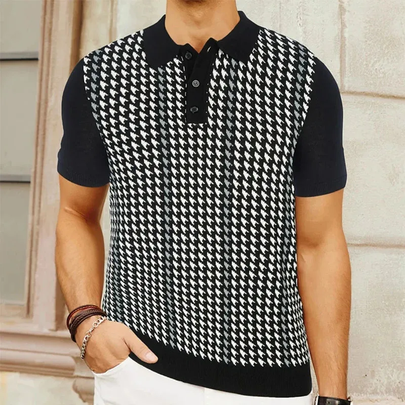 Klassisches Herren-Strick-Polohemd von Vintage Flair