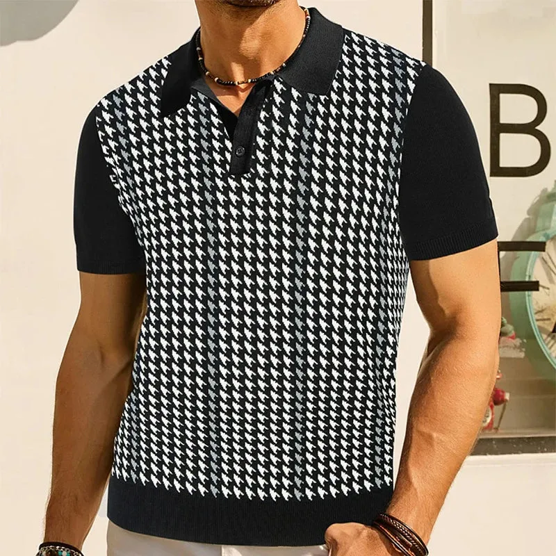 Klassisches Herren-Strick-Polohemd von Vintage Flair
