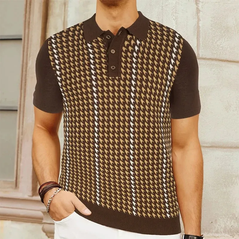 Klassisches Herren-Strick-Polohemd von Vintage Flair
