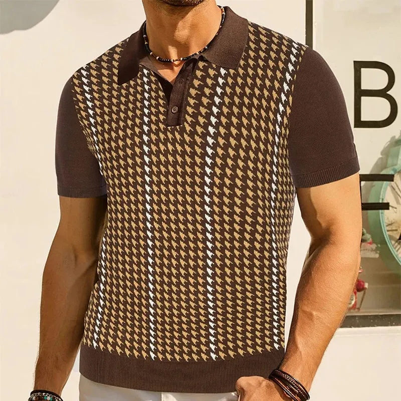 Klassisches Herren-Strick-Polohemd von Vintage Flair