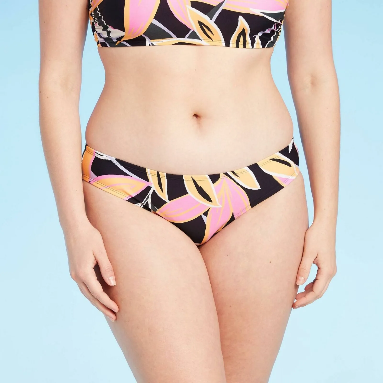 Kona Sol Women's Geo Floral Hipster Medium Coverage Bikini Bottom