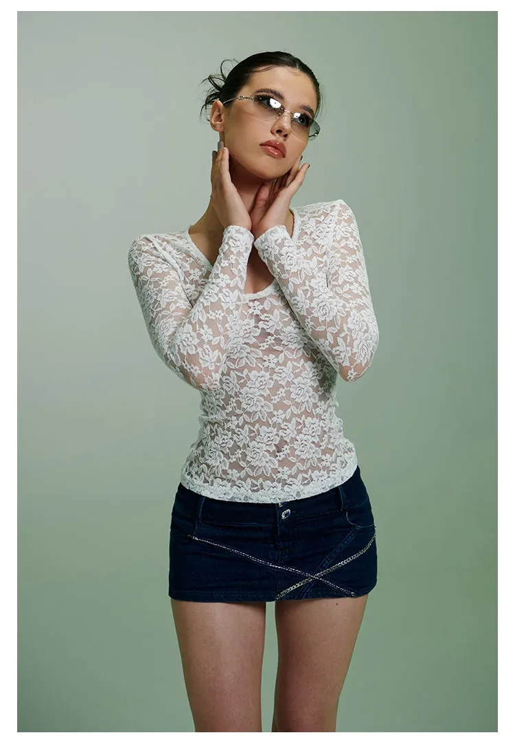 Lace Sheer Top