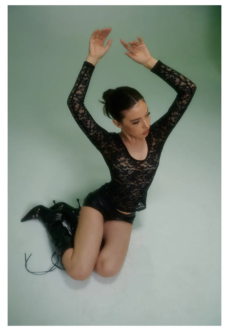 Lace Sheer Top