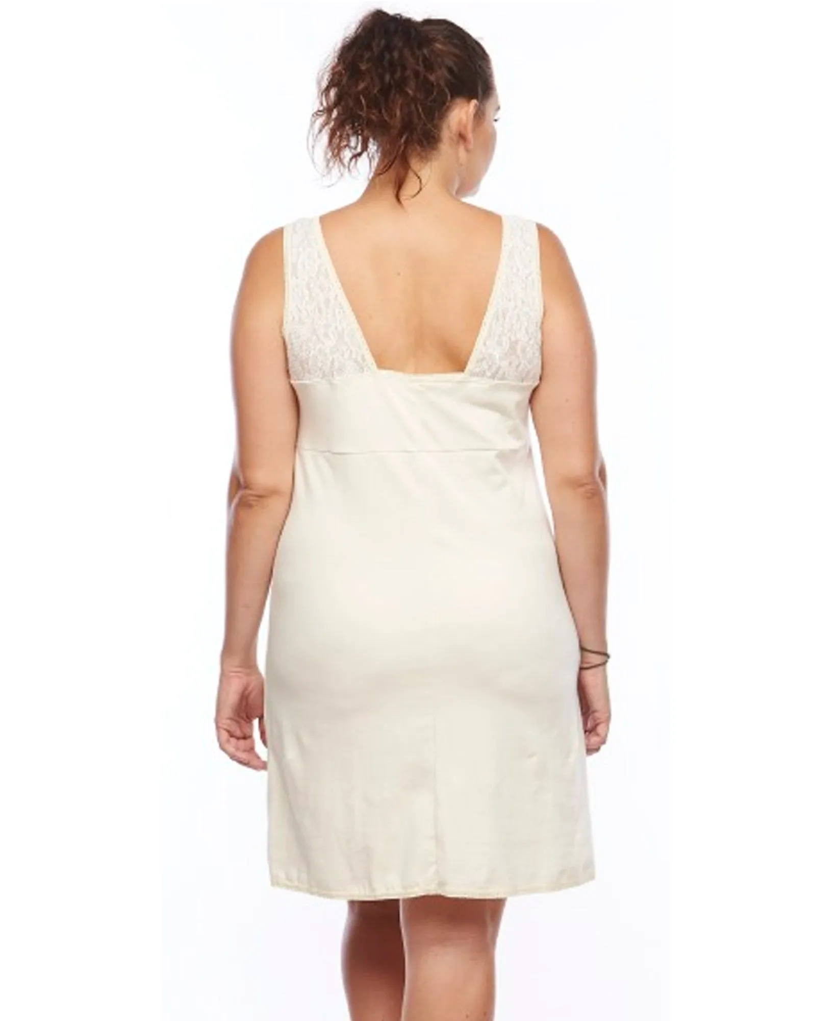 Lace Top Slinky - Organic Cotton White