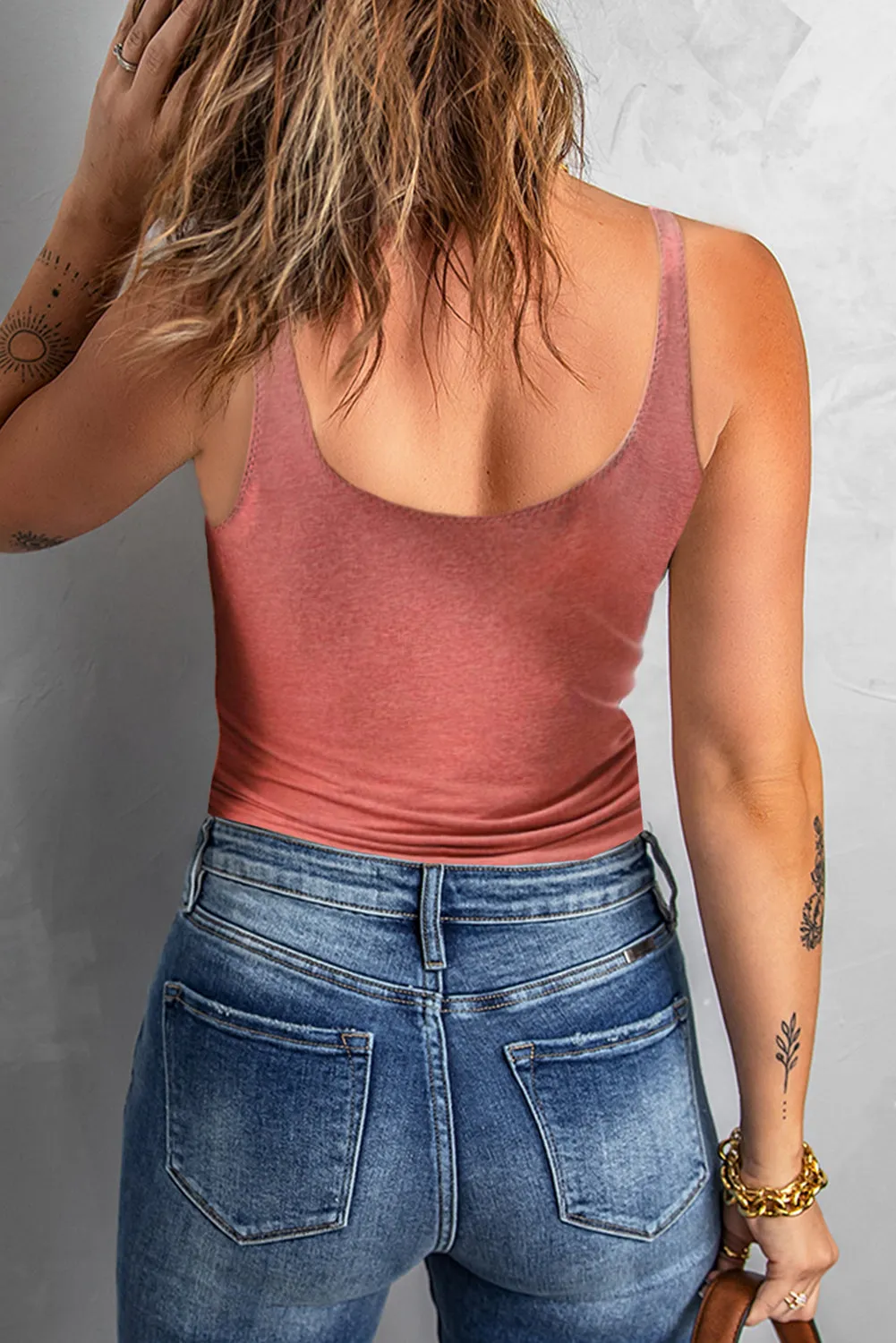 Lace up Ruched Tank