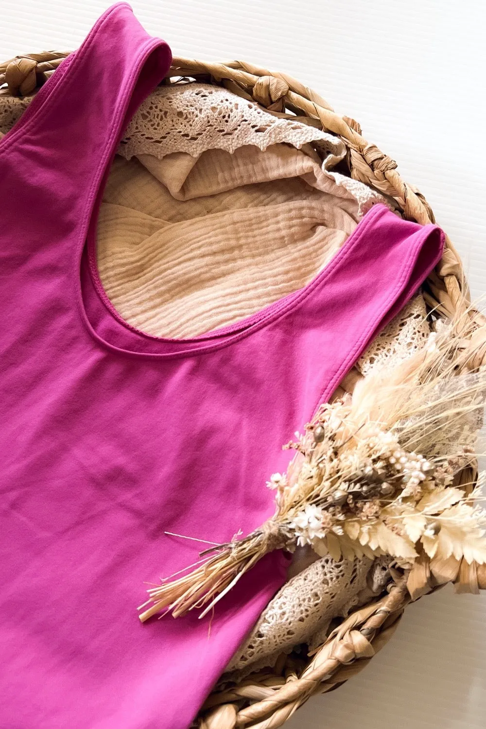 Ladies Luxe Seamless Cami -  Bold Pink
