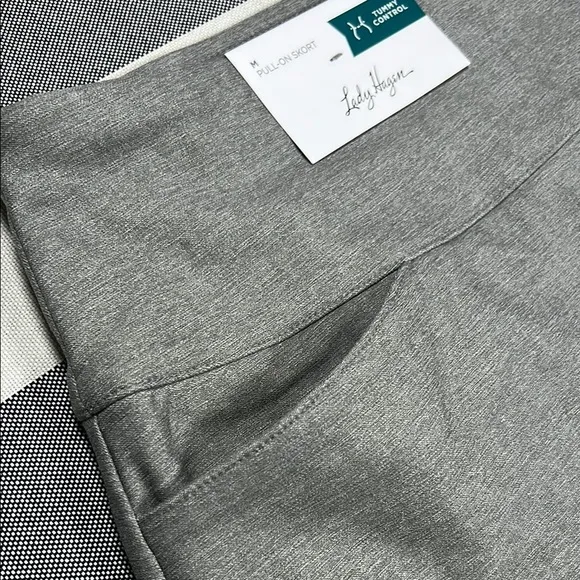 Lady Hagen Sculpt Golf Skort Women's Size M Tummy Control 17” Skirt Gray Color