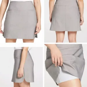 Lady Hagen Sculpt Golf Skort Women's Size M Tummy Control 17” Skirt Gray Color
