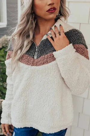 Lamb Cashmere Contrast Stitching Tops