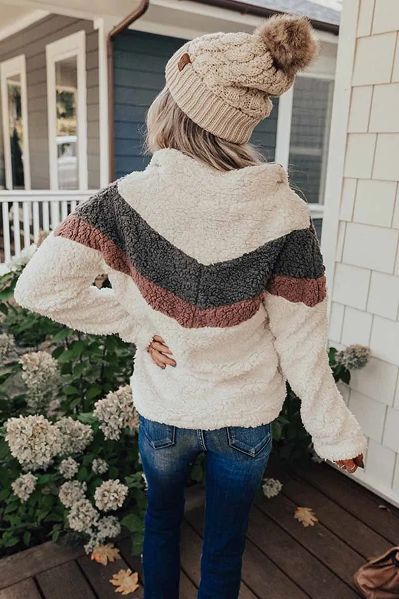 Lamb Cashmere Contrast Stitching Tops
