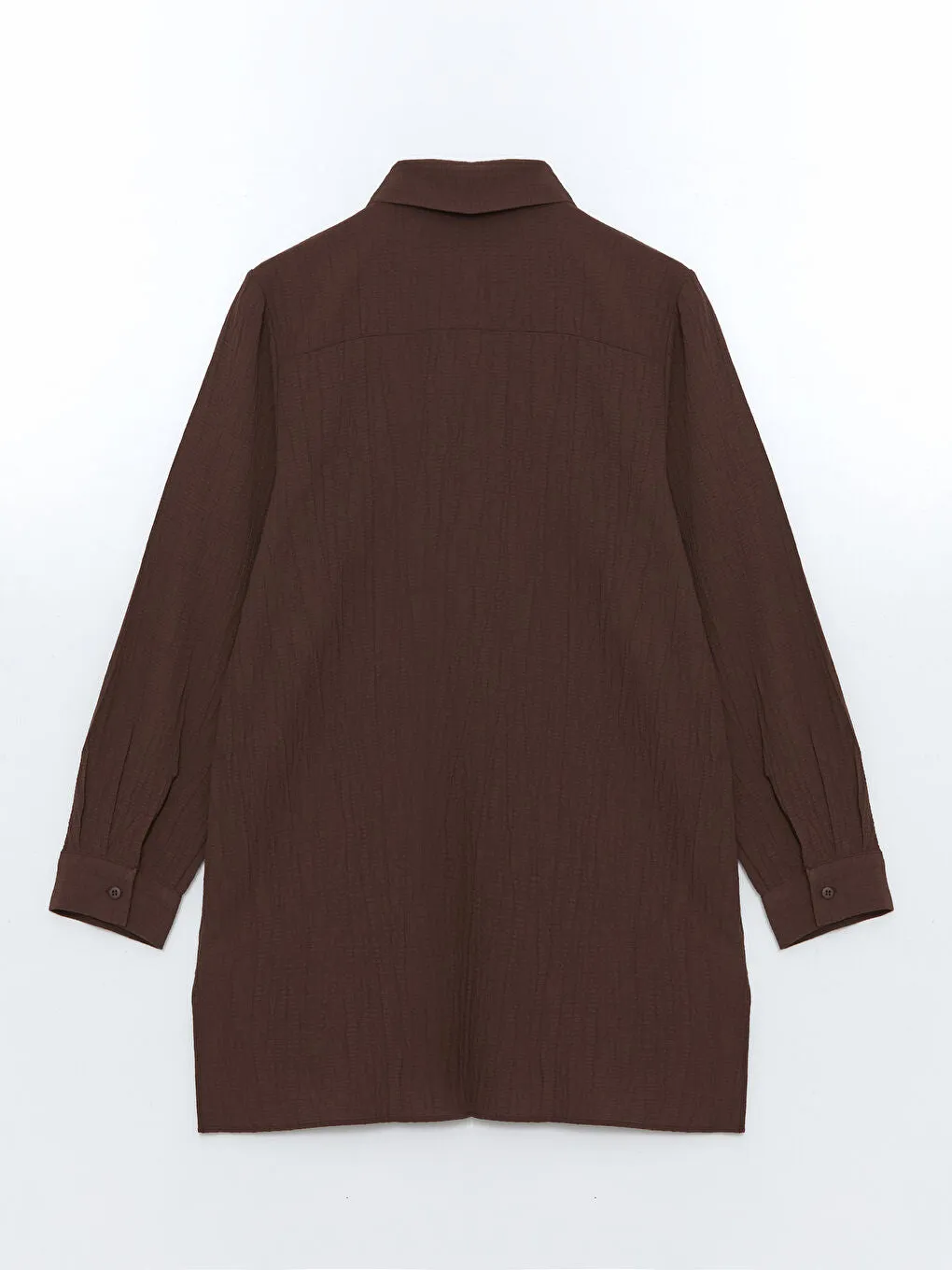 LCWAIKIKI Classic Brown Textured Women Shirt Tunic