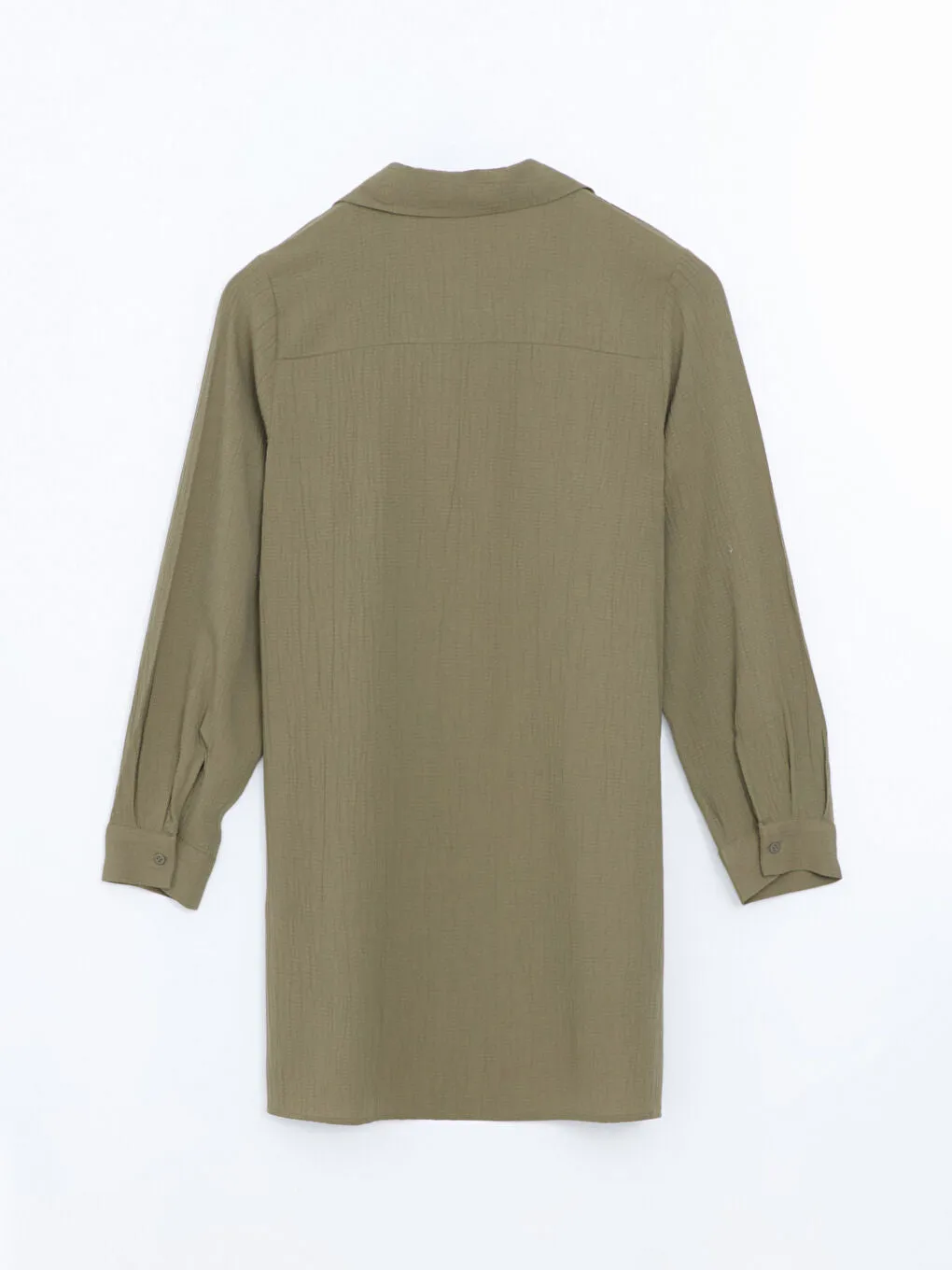 LCWAIKIKI Classic Brown Textured Women Shirt Tunic