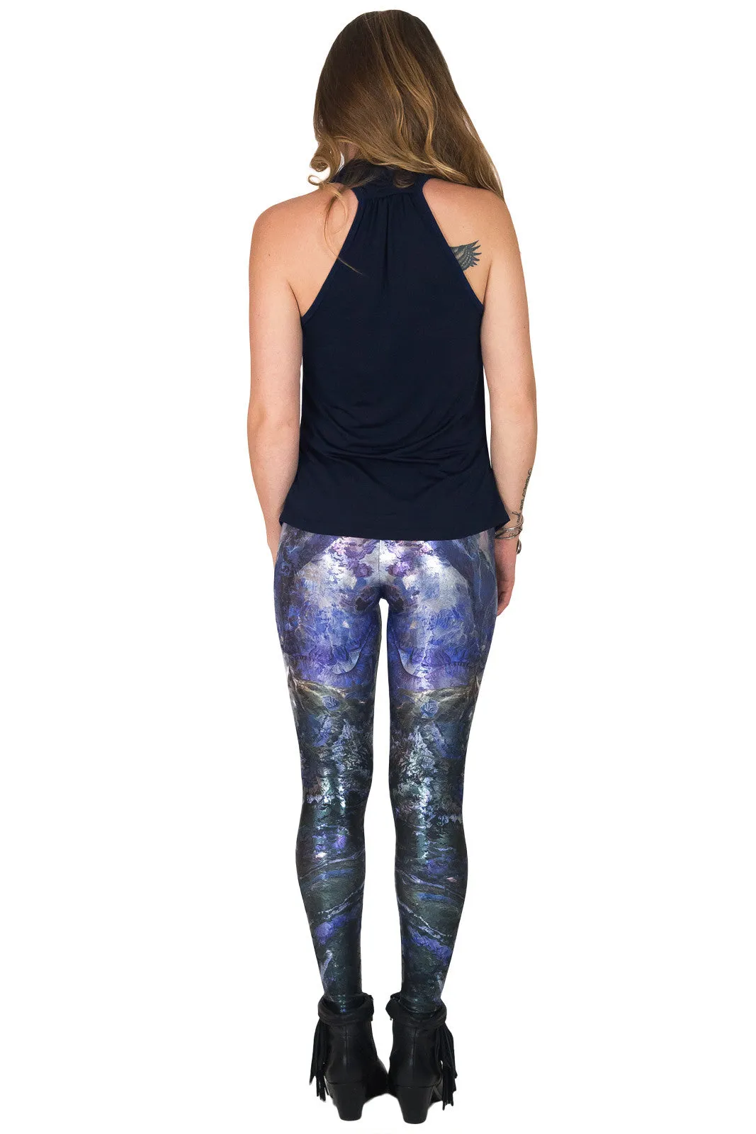 Leggings Foil - Colorful Printed Leggings-Hi Resolution NASA Satellite Image- Atlas Mountains