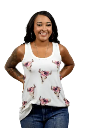 Liberty Wear Collection Tops: Crowned Steers Tank