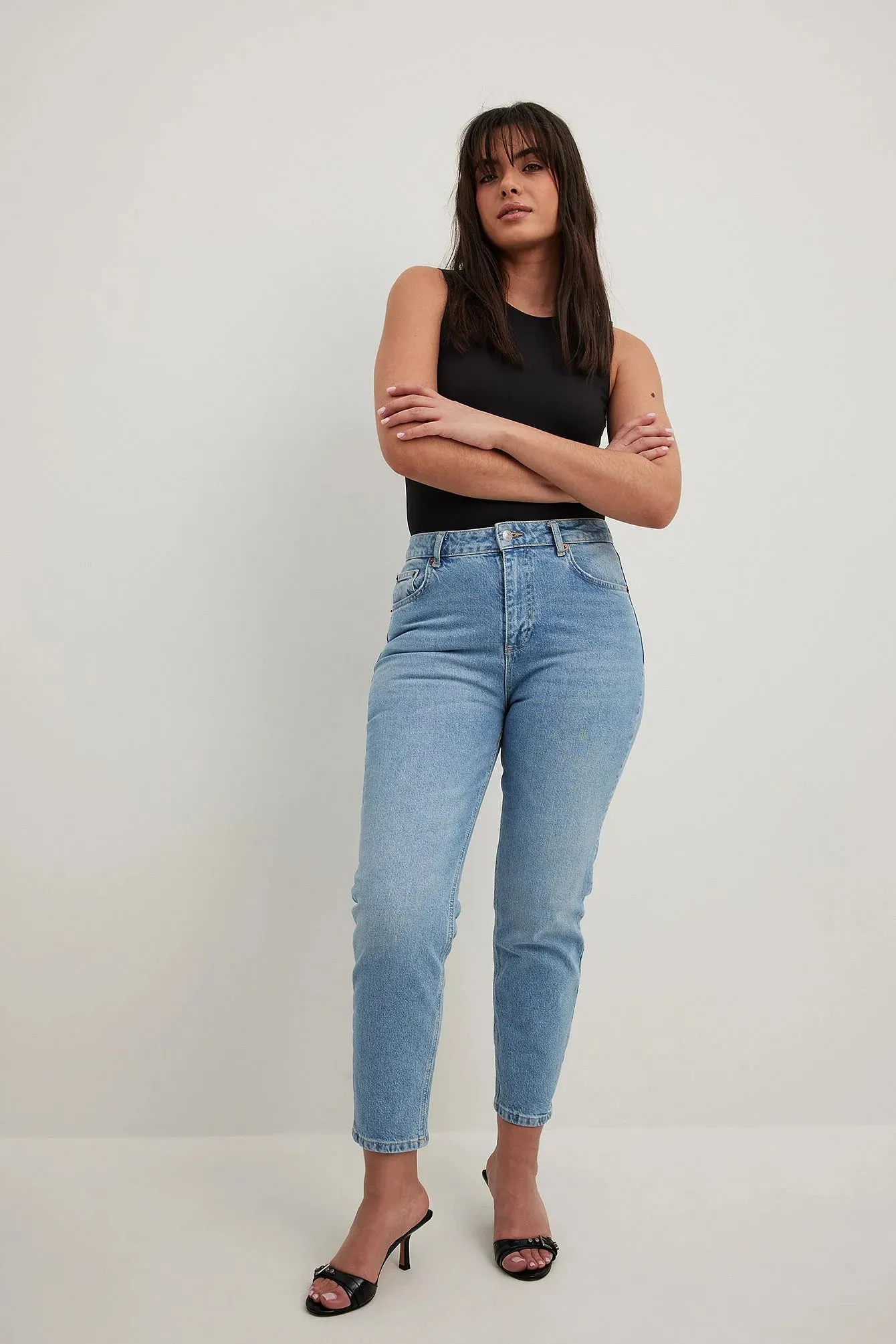 Light Blue Mom High Waist Jeans - Chic &amp; Comfortable