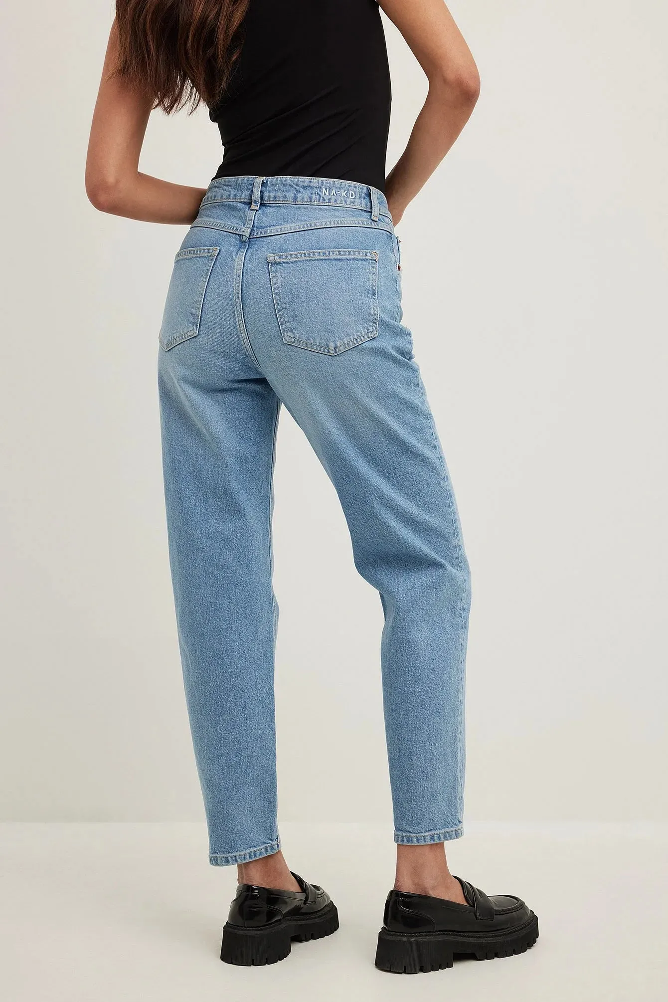Light Blue Mom High Waist Jeans - Chic &amp; Comfortable