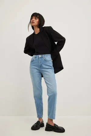 Light Blue Mom High Waist Jeans - Chic &amp; Comfortable