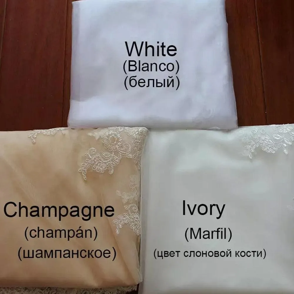 Light Champagne A-Line Tulle Wedding Gowns