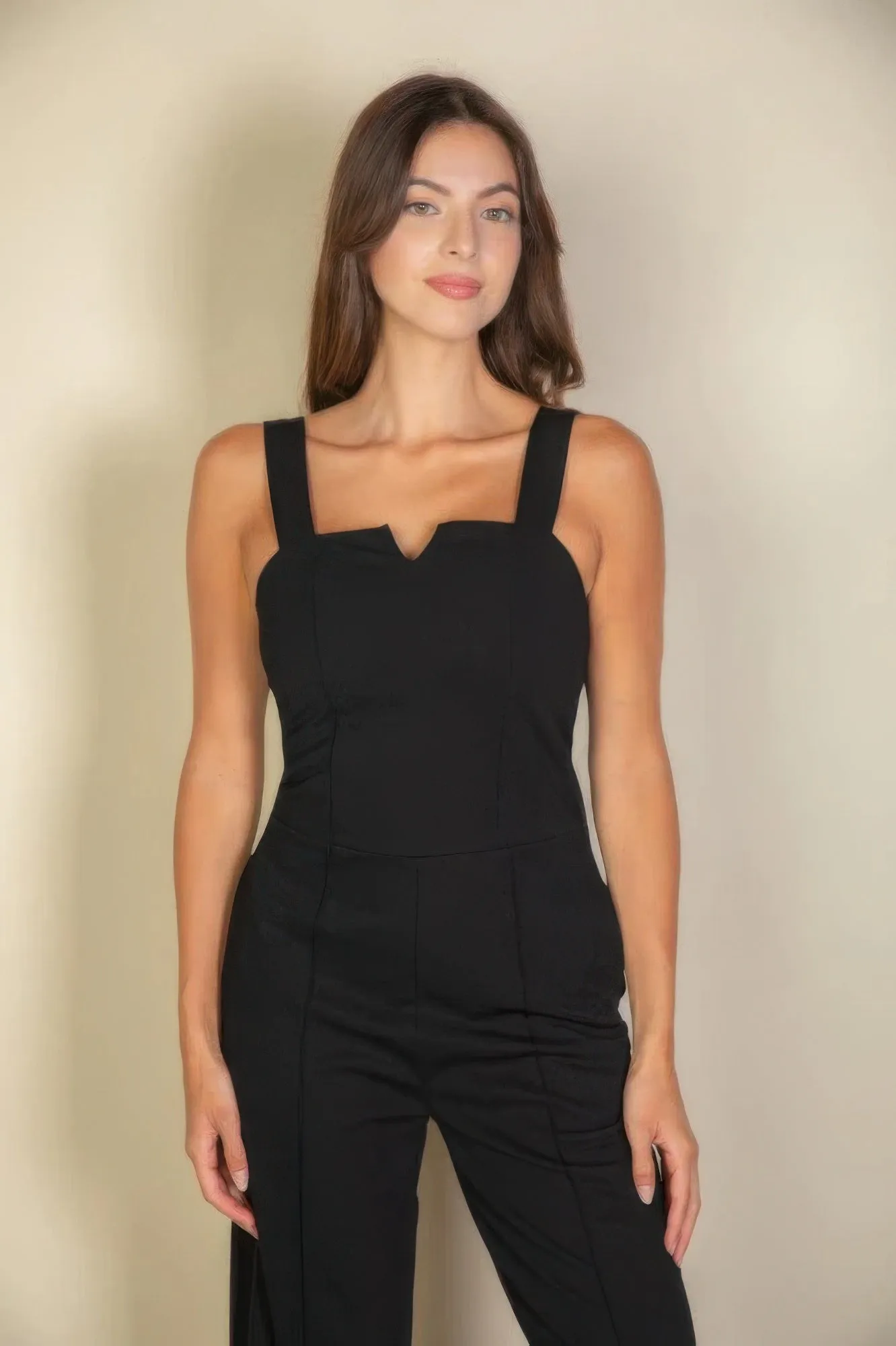 Lightweight Stretch neck cami jumpsuit
