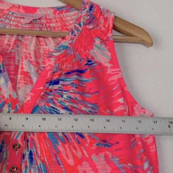 Lilly Pulitzer Essie Dress Small Never Been Betta Pink Henley Sleeveless Mini