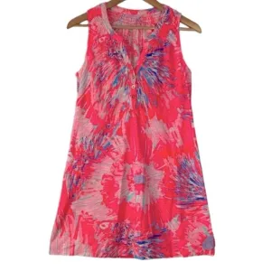 Lilly Pulitzer Essie Dress Small Never Been Betta Pink Henley Sleeveless Mini