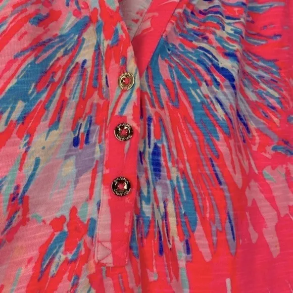 Lilly Pulitzer Essie Dress Small Never Been Betta Pink Henley Sleeveless Mini
