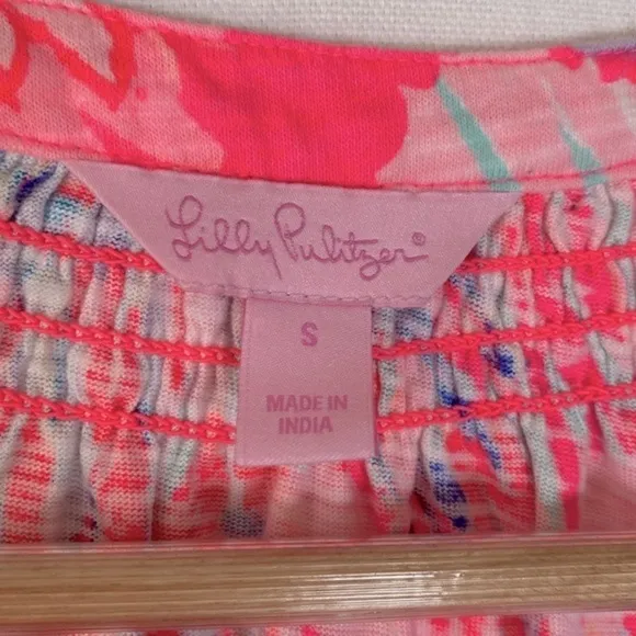 Lilly Pulitzer Essie Dress Small Never Been Betta Pink Henley Sleeveless Mini