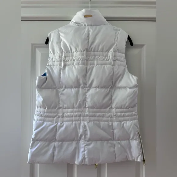 Lilly Pulitzer Kate Puffer Vest SZ M Resort White