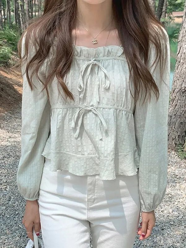 Linen Cotton Shirt Tops Casual Girls White Blouse