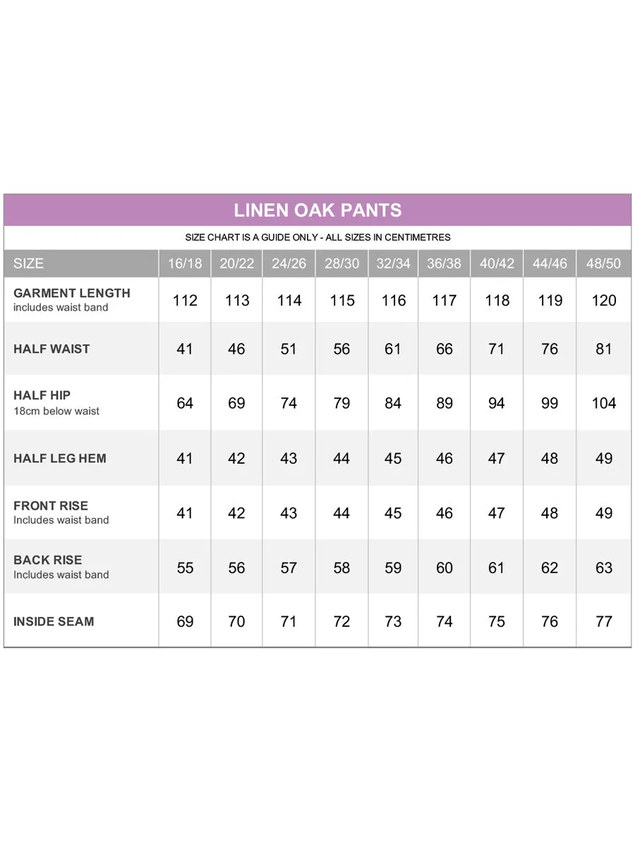 Linen Oak Pants - Purple