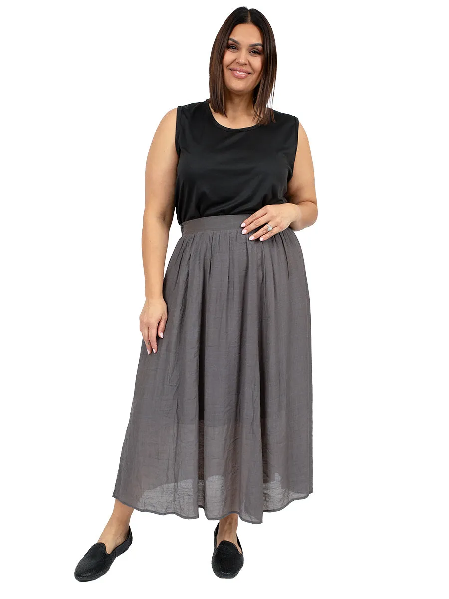 Linen Oak Skirt - Grey