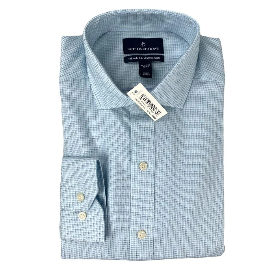 Long Sleeve Classic Blue Buttons Down Men's Shirt
