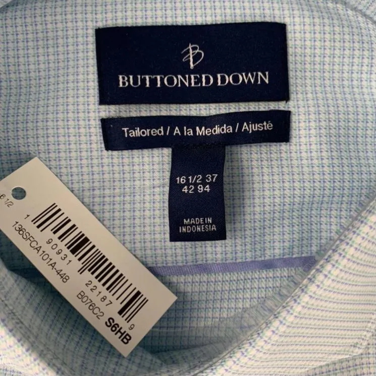 Long Sleeve Classic Blue Buttons Down Men's Shirt