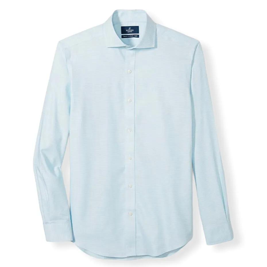 Long Sleeve Classic Blue Buttons Down Men's Shirt